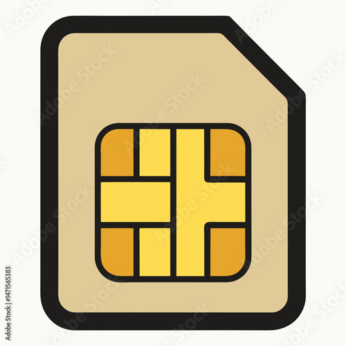 sim card isolated on white