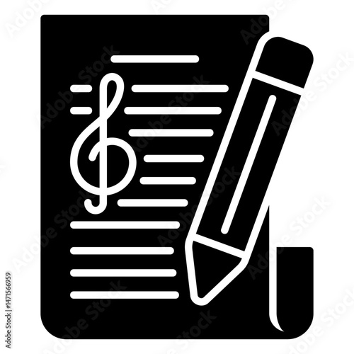Music composition icon to produce good musical works