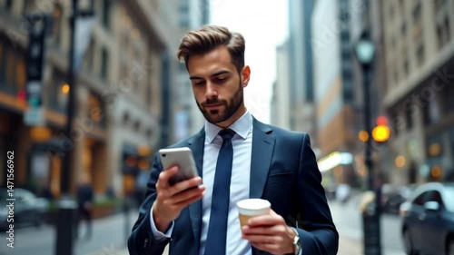  Slow Motion Shot of a Young Entrepreneur in a Sleek Office Setting
