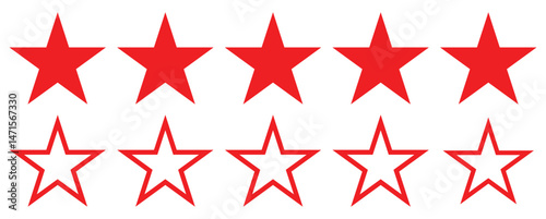 Star icon collection. Different stars set, vector illustration.