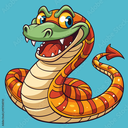 cartoon snake with a snake