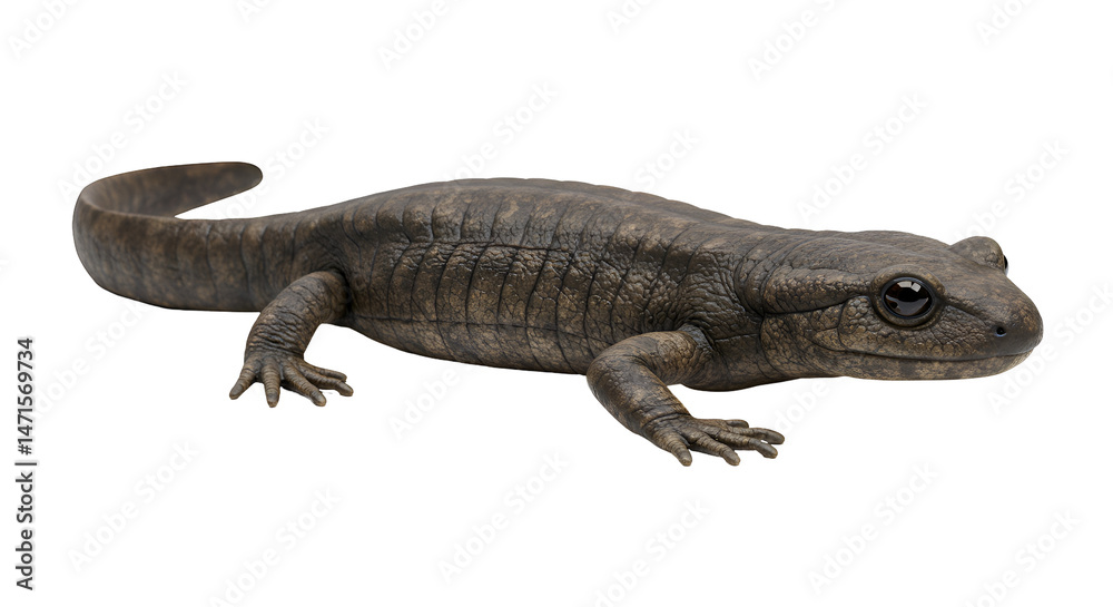 Fototapeta premium Japanese Giant Salamander in Mountain Stream
