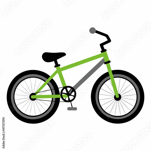 Minimal BMX Bike Vector on White Background