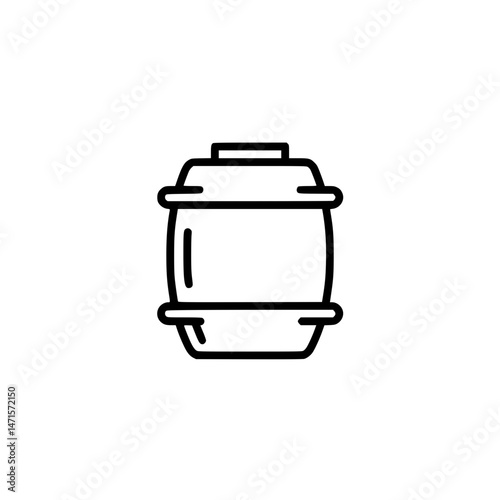 Beer Keg Line Drawing
