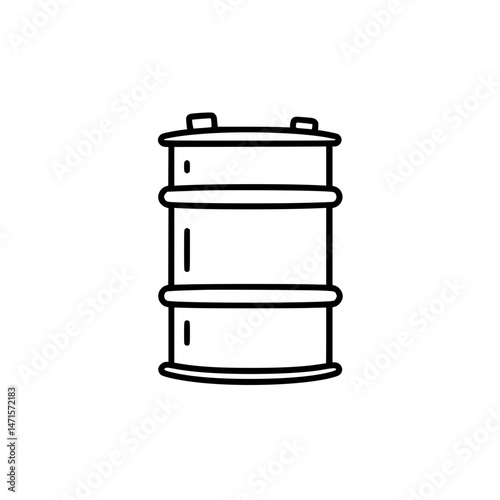 Oil Barrel Line Drawing