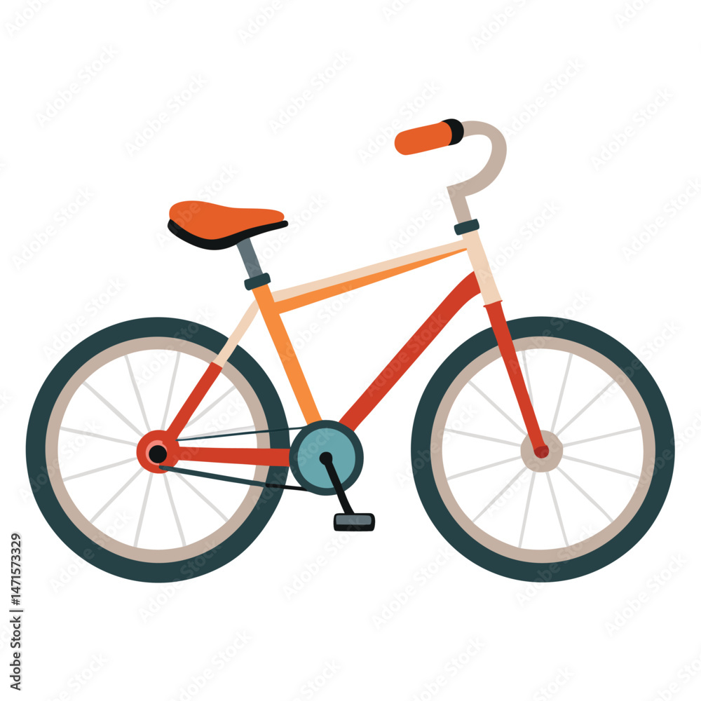 Fototapeta premium Bicycle vector image on white background