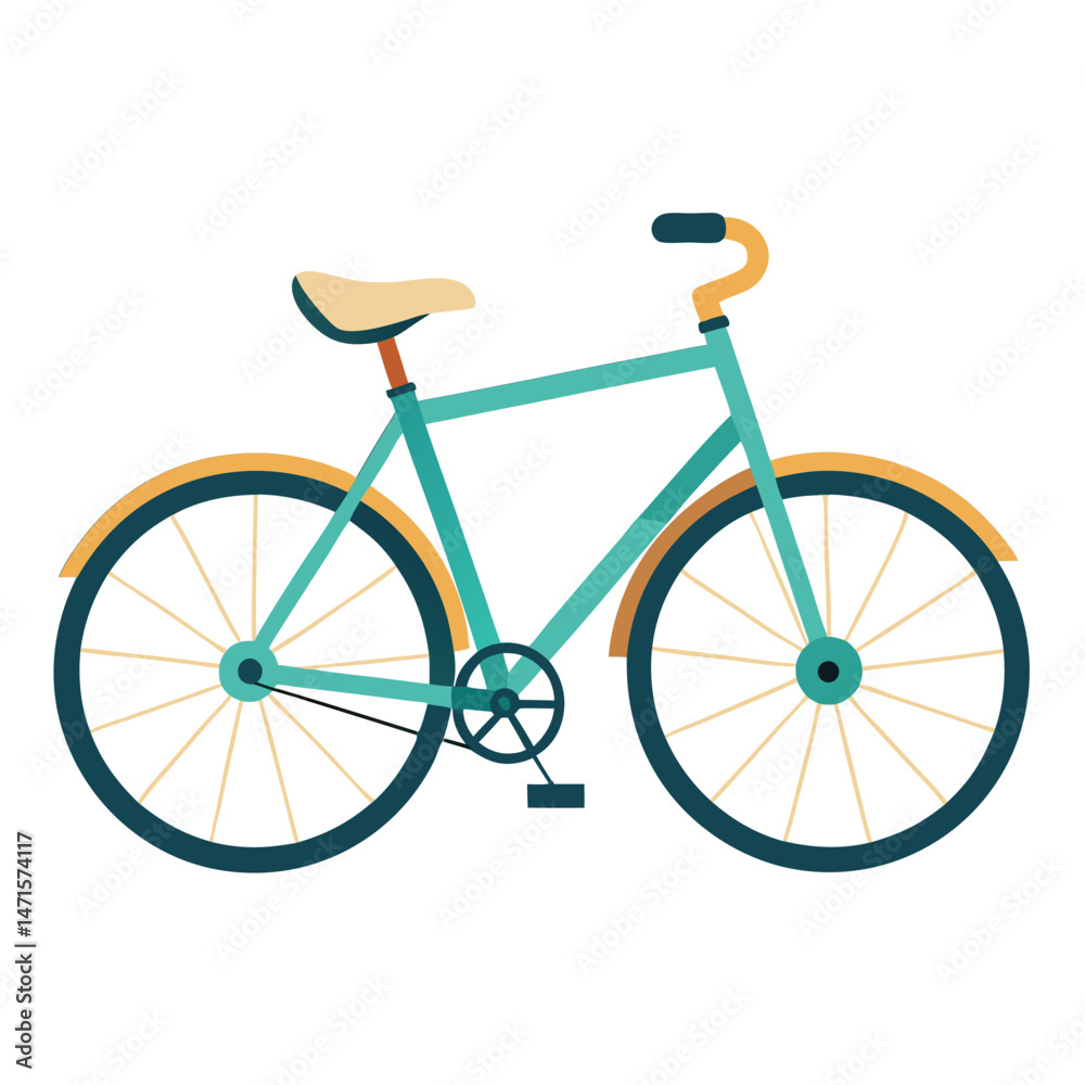 Obraz premium Bicycle vector image on white background