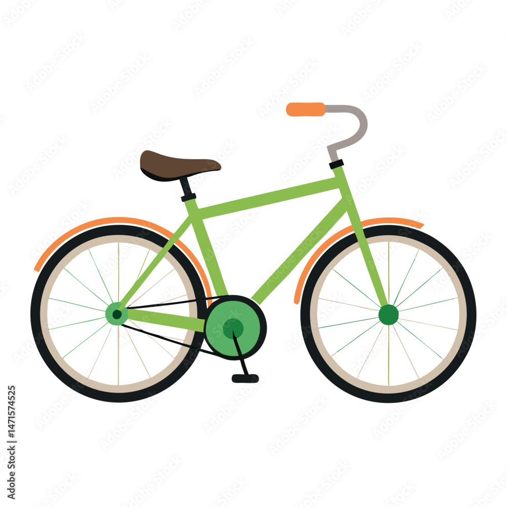 Obraz premium Bicycle vector image on white background