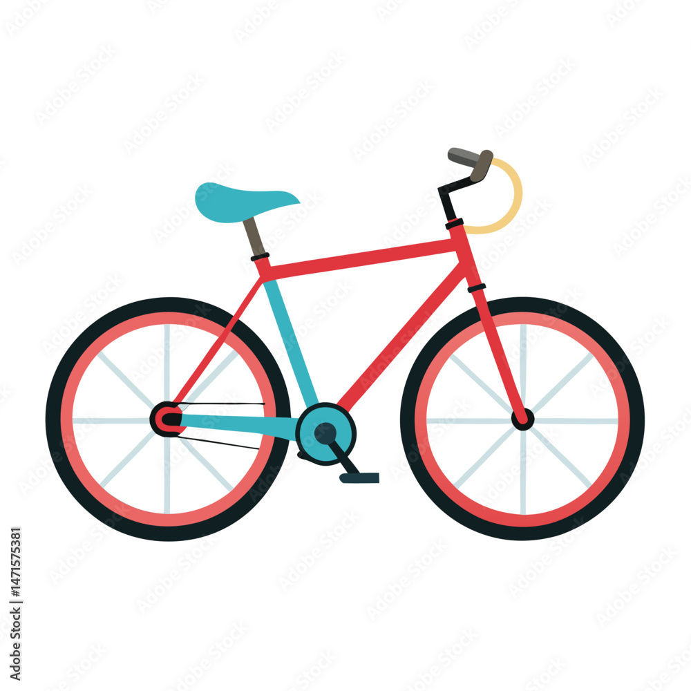 Fototapeta premium Bicycle vector image on white background