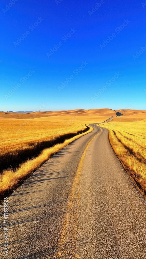 Naklejka premium Embracing the Open Road: Exploring Scenic Highways and Rural Adventures