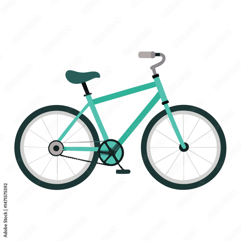 Obraz premium Bicycle vector image on white background
