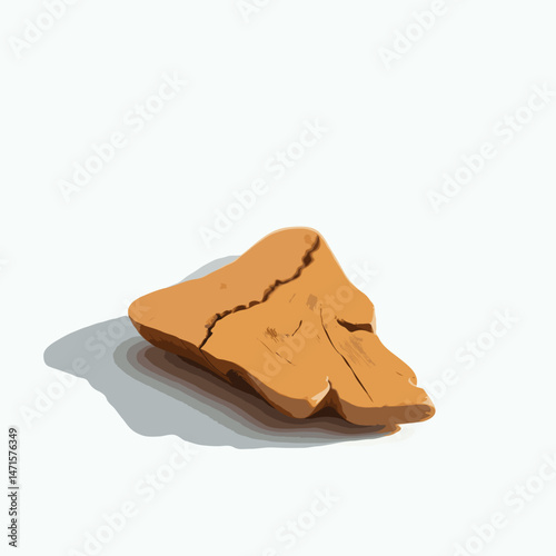 sandalwood piece on white background