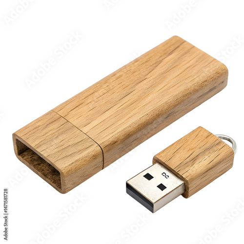USB flash drive isolated on white background