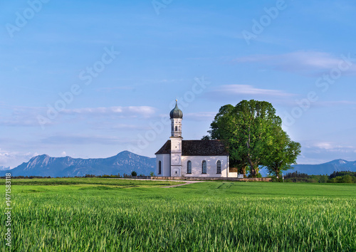 Kirche St. Andrä bei Etting, Blaues Land, Oberbayern, Bayern, Deutschland, Europa photo