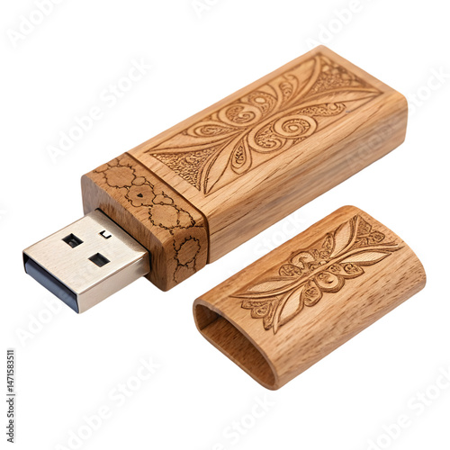 USB flash drive isolated on white background
