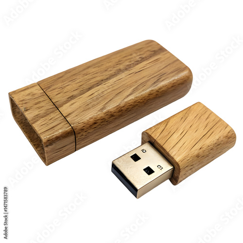 USB flash drive isolated on white background