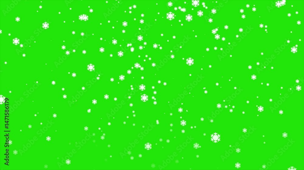 Snowing Display/screen Stockvideo Snow Falling Green Screen. Snowfall Particle Animation 4k ...