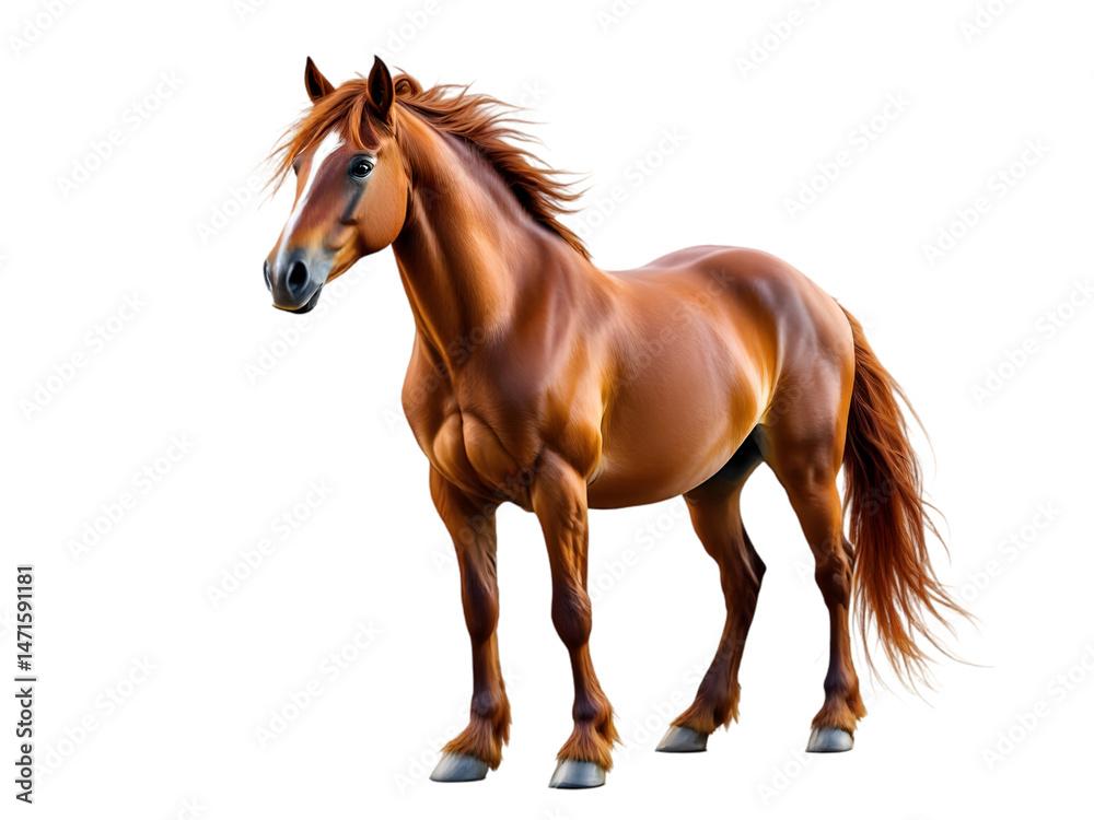 Fototapeta premium horse isolated on white background