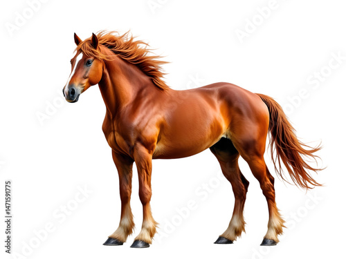 horse isolated on white background