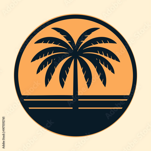 Palm tree vector, palmtree summer illustration? coconut tree silhouette.
