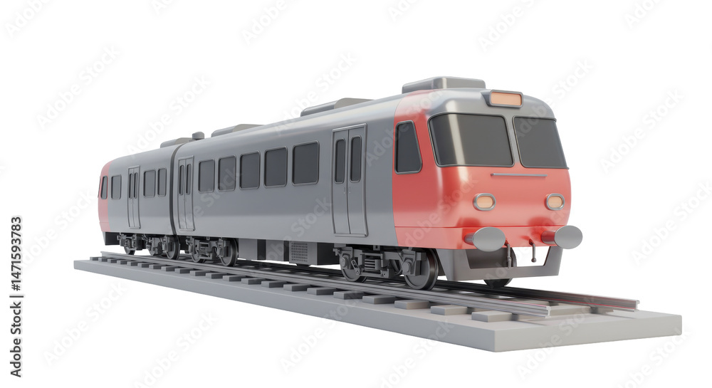 Naklejka premium Isolated Passenger Train