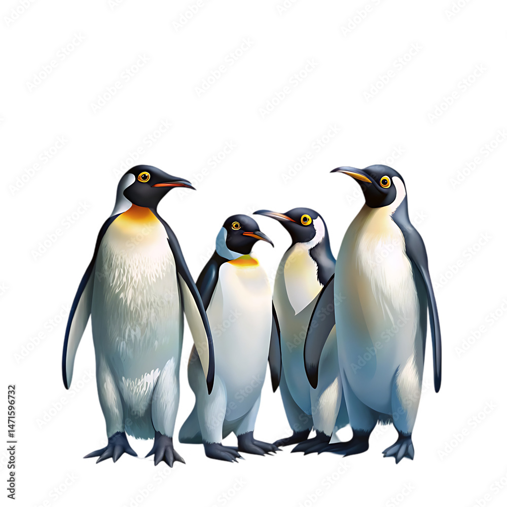 Obraz premium Emperor Penguins: Majestic Antarctic Birds - Wildlife Photography
