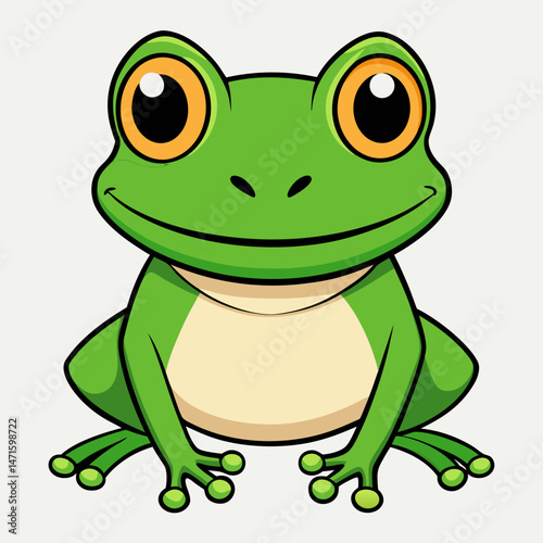 green frog cartoon