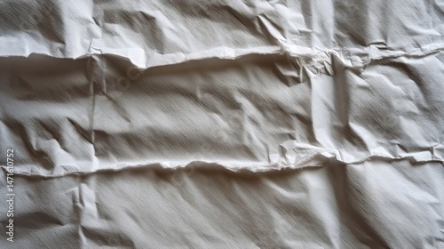 Wallpaper Mural Textured White Paper Background: Crumpled, Torn, and Showing Light and Shadow Variations : Generative AI Torontodigital.ca