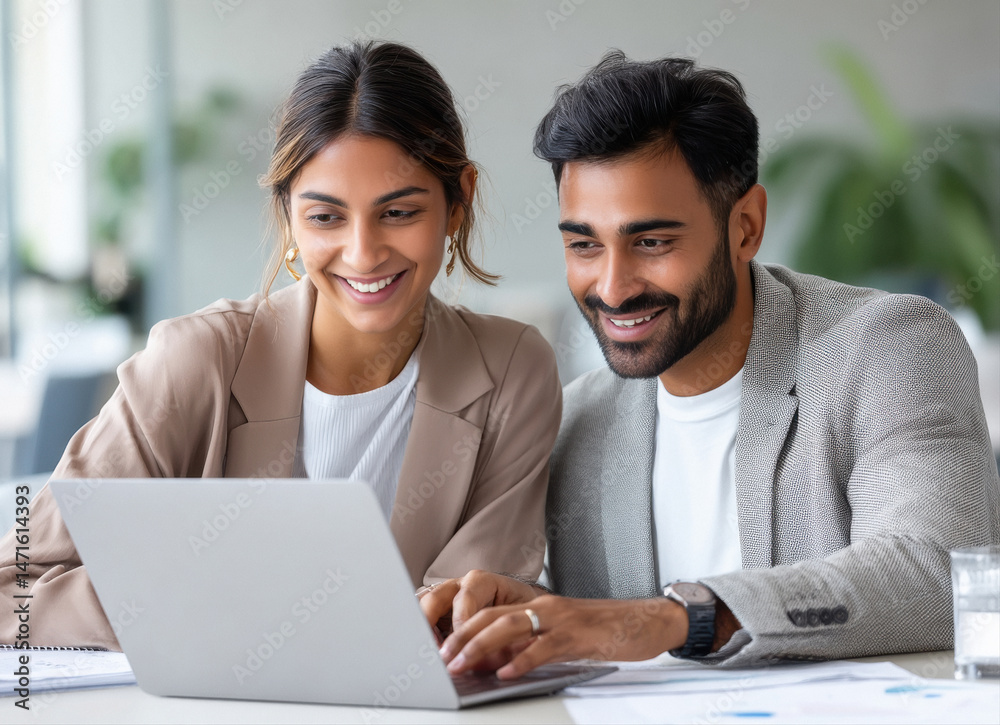 young man and woman using laptop young man and woman using laptop