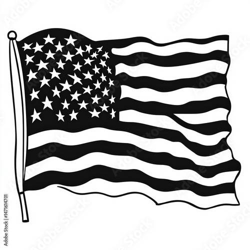 american flag silhouette , ...