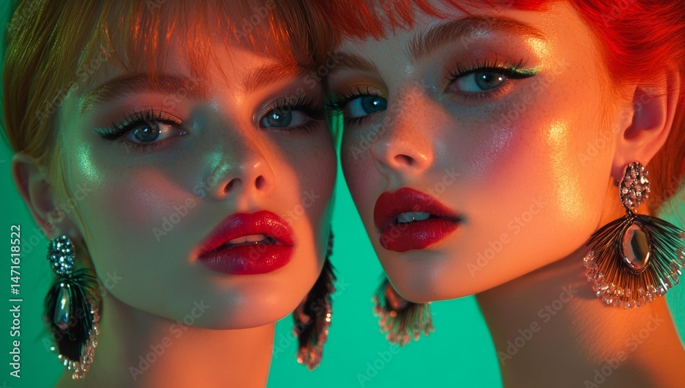 Obraz premium Two women with red hair