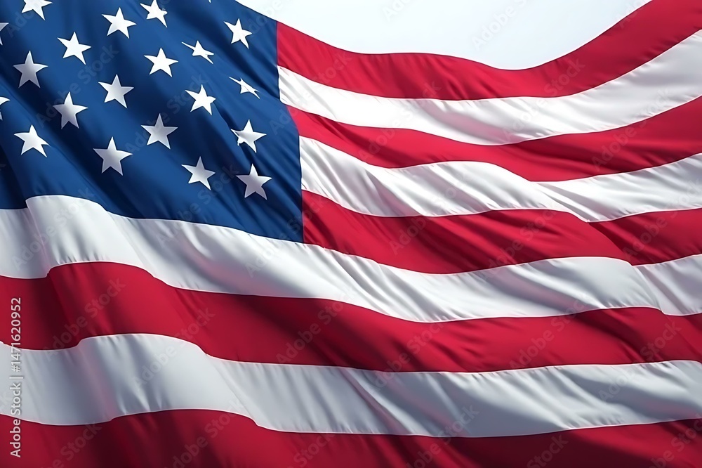 Obraz premium american flag on a blue background