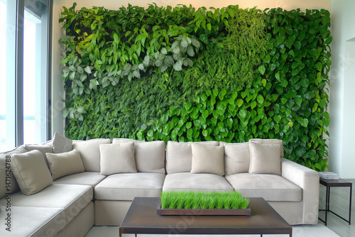 green grass and armchair