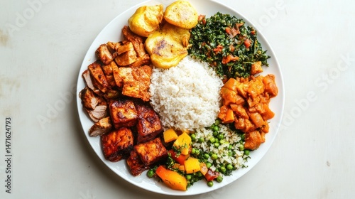 Colorful plate of diverse food (1)