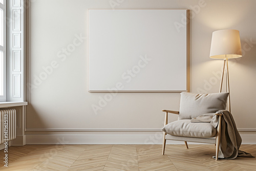 interior of a room with a chair