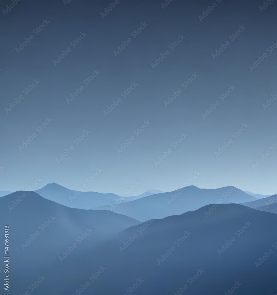 Fototapeta premium Subtle blue gradient, seamless soft transition, calming effect, subtle, smooth, pure