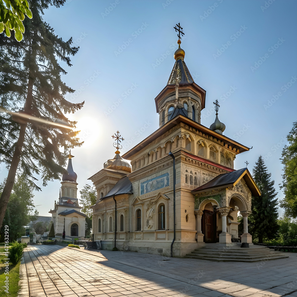 Naklejka premium The ornate Ciuflea Monastery in Chișinău, Moldova.