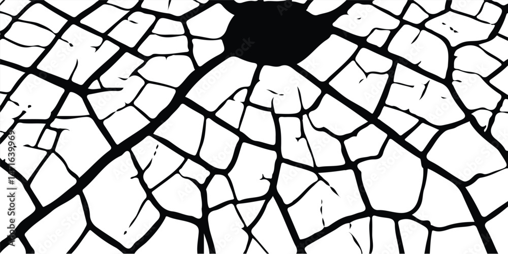 Obraz premium White black grey wall, floor with cracks, texture background. crack ground for abstract background on white background 