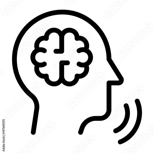 public speaking line icon