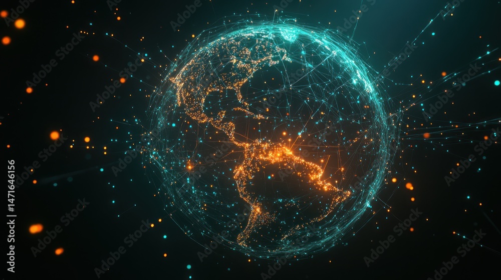 Obraz premium Global network (1)