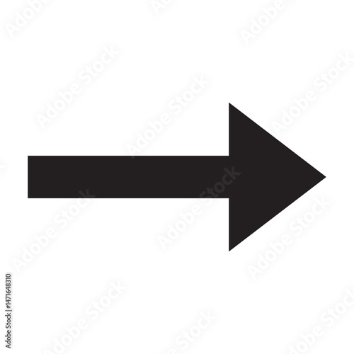 Simple black arrow pointing right directional symbol isolated on white background Free Download Simple black arrow pointing right directional symbol isolated on white background - GFXLoad