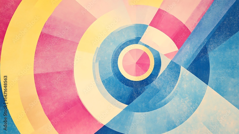Obraz premium Abstract Circular Pastel Design.
