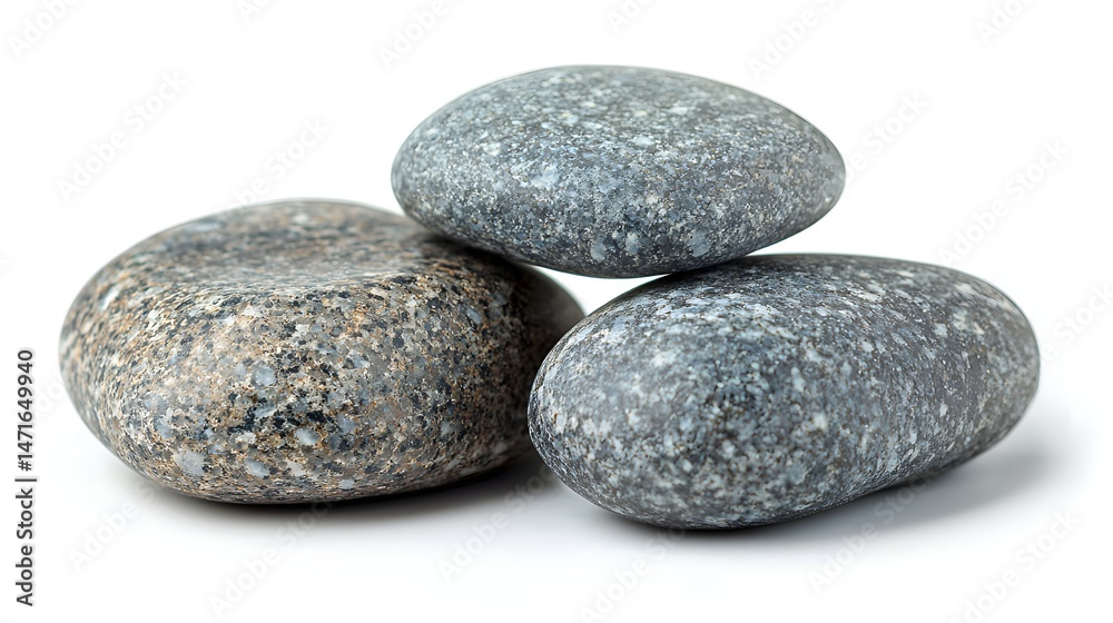Massage stones isolated on a white background Massage stones isolated on a white background
