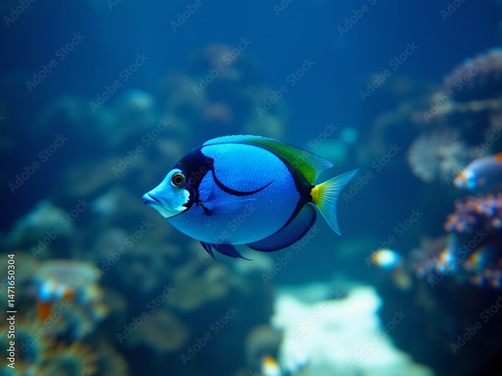 Fototapeta premium Exotic Fish, Slow Motion, Ocean Serenity