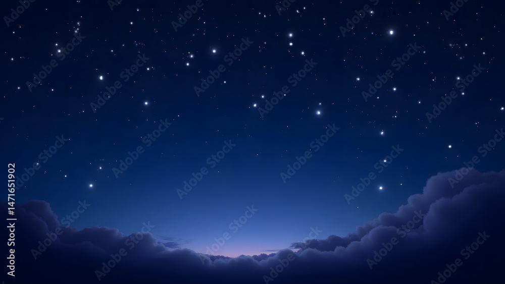 Fototapeta premium Midnight Reverie A Canvas of Starlight