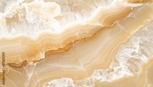 Translucent, amber calcite formations showcase intricate banding and layered textures, creating a warm, natural aesthetic.