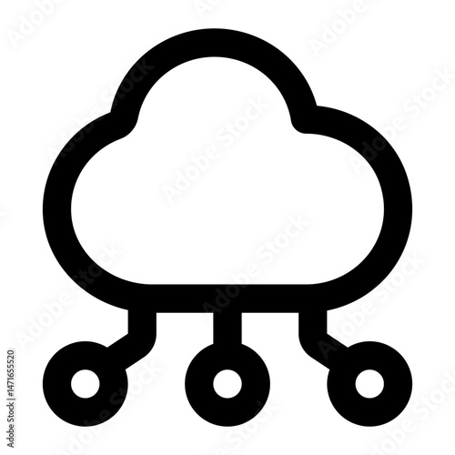 computing cloud icon for illustration