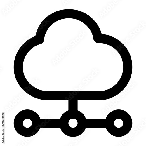 computing cloud icon for illustration