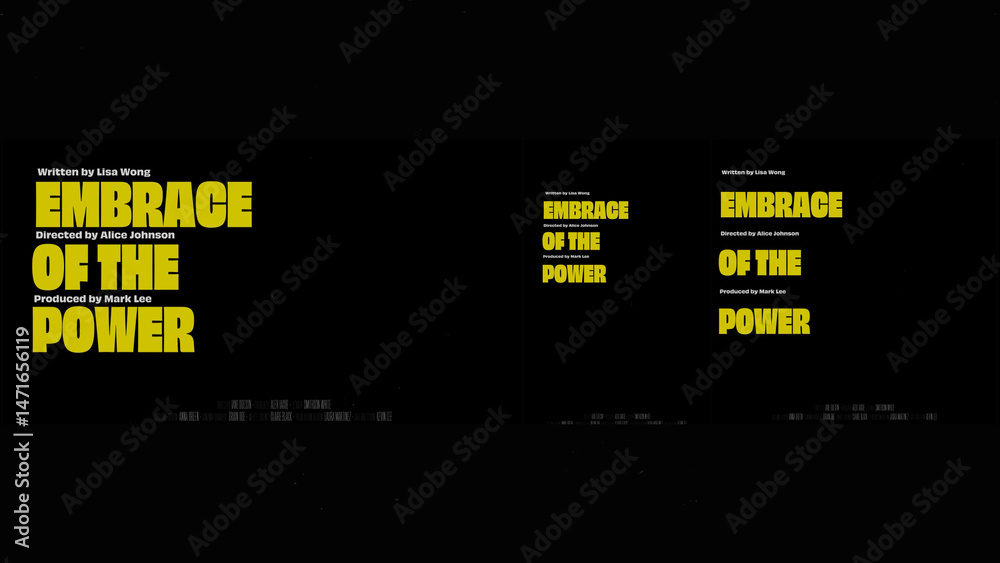 Cinematic Film Title Card, Movie Poster Typography Overlay 44 | Fully ...