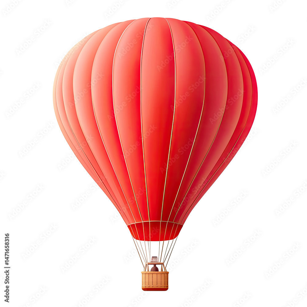 Naklejka premium Red hot air balloon